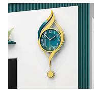 GUIXAN Reloj de Pared Decorativo para Sala de Estar, Reloj de Pared Grande Moderno con péndulo, Funciona con Pilas para Dormitorio, Cocina, Oficina, hogar, Reloj de Pared Grande silencios