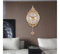 GUIXAN Reloj de Pared Moderno Que Funciona con Pilas, Reloj de Pared de péndulo Grande de 24 Pulgadas para decoración de Sala de Estar, Reloj Grande silencioso Que no Hace tictac para dor