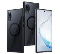 Guizzcg Funda para Samsung Galaxy Note 10 Plus, compatible con MagSafe, parte trasera mate, resistente a caídas, antigolpes, antihuellas dactilares, color negro