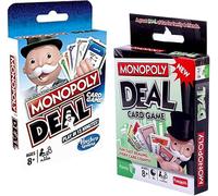 Gujey Juegos de Tablero Mo-nopoly Deal Juego de Cartas Juegos de Estrategia Juego de Mesa Familiar e Hijos para Edades de 8 y Más Versión Inglesa 2pcs