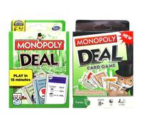 Gujey Juegos de Tablero Mo-nopoly Deal Juego de Cartas Juegos de Estrategia Juego de Mesa Familiar e Hijos para Edades de 8 y Más Versión Inglesa 2pcs