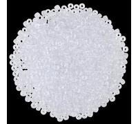 GUJOXILA 1000 unidades de perlas transparentes blancas pony con agujero grande para enhebrar, 6 x 9 mm, para manualidades, para pulseras, collares, llaveros, fabricación de joyas