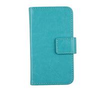 Gukas Flip PU Billetera Design Funda De Carcasa Cartera De Cuero Case Cover Piel para Alcatel One Touch Pop D5 5038E (Azul)