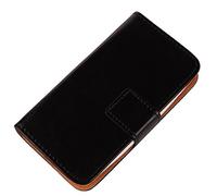 Gukas Flip PU Billetera Design para Alcatel 1X 5059D Funda De Carcasa Cartera De Cuero Case Cover Piel (Negro)