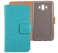 Gukas Flip PU Billetera Design para Huawei Mate 10 ALP-L29 5.9" Funda De Carcasa Cartera De Cuero Case Cover Piel (Azul)