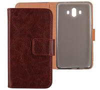Gukas Flip PU Billetera Design para Huawei Mate 10 ALP-L29 5.9" Funda De Carcasa Cartera De Cuero Case Cover Piel (Brown)