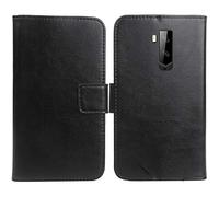 Gukas Flip PU Case para Ulefone Armor X3 / X5 5.5" Funda De Carcasa Cartera De Cuero Billetera Cover Piel (Negro)