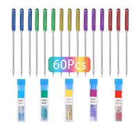 Gukasxi 60pcs Sewing Machine Needles, agujas de máquina universales utilizadas para máquinas de coser Singer, Brother, Janome, Varmax, tamaños 65/9, 75/11, 90/14, 100/16, 110/18 en 5 colores