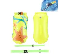 Gukasxi Boya de natación, bolsa seca impermeable boya natación niños adultos boya flotante boya inflable triatlón para agua abierta deportes acuáticos, Verde y amarillo., Natación