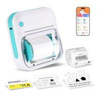 GuKKK B3 Mini Impresora de Etiquetas Portátil Térmica,Bluetooth Adhesivas Label Maker Compatible con iOS y Android, para la Escuela de la Oficina en Casa con 11 Rollos de Papel
