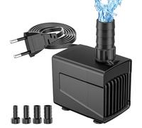 GuKKK Bomba de Agua,25W/1500L/H Bomba de Acuario, Altura Máxima 2m,Mini Bomba Sumergible, Pump de Fuente de Estanque Pump de Acuariocon 4 Boquillas para Acuario,Pecera,Jardín,Estanque,Fuentes (25W)