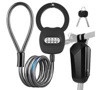 GuKKK Candado Patinete Electrico con 4 códigos,Cadena Antirrobo de 164 cm con 4L Bolsa Impermeable,Cerradura de Esposas con llave, Catena Bbicicletta Antifurto,Ideal para Scooters