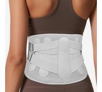 GuKKK Faja Lumbar Para Hombre y Mujer con 5 varillas de soporte, Cinturón Lumbar con Doble Ajuste,Tejido de Malla Ultra Fino, Faja Lumbar para Dolor Espalda, Ciática, Trabajo, Postura (Medium)