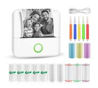 GuKKK Mini Impresora para Movil, Impresora Fotográfica, Portátil Mini Impresora Bluetooth Impresora Termica, BT Inalámbrico Impresora Térmica, para Movil Impresora Fotos Movil, para Lista Fotos Nota