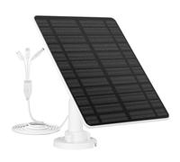 GuKKK Panel Solar para Cámara Exterior Eufy,Cargador de Panel Solar para Cámara de 6W Compatible Cable Carga, Suministro Continuo de Energía,Compatible Con Eufycam 3/3C/2/2 Pro/2C/2C Pro/E/E20 (1)