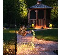 GuKKK Regadera Solar Luces Decoraciones de Jardín, Luces LED para Jardín con Diseño de Estrella, Impermeable LED Luz de Hadas Cielo Estrellado con Soporte, para Valla de Parque, Césped, Patio, Porch