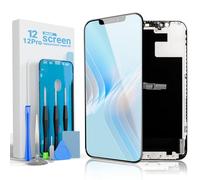 GULEEK Pantalla LCD de Repuesto para iPhone 12/12 Pro 6,1" con Pantalla Táctil 3D, Digitalizador Montado, Kit de Herramientas de Reparación y Cristal Templado