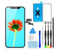 GULEEK Pantalla para iPhone X, 5.8" Pantalla Táctil 3D Digitalizador LCD Asamblea con Kit de Herramientas Reparación y Vidrio Templado