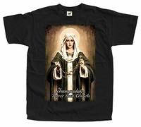 GULEMEI Catholic Immaculate Mary Our Lady Top Graphic Unisex 100% Cotton Short-Sleeve T-Shirts Black S