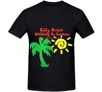 GULEMEI Eddy Grant Walking On Sunshine The Very Best of Funk Unisex 100% Cotton Short-Sleeve T-Shirts Black XXL