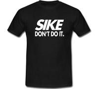 GULEMEI Print Sike Dont Do It Unisex 100% Cotton Short-Sleeve T-Shirts Black L