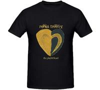 GULEMEI Robin Trower The Playful Heart Custom Unisex 100% Cotton Short-Sleeve T-Shirts Black L
