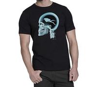 GULEMEI Scuba Diving On The Brain X Ray Gift Unisex 100% Cotton Short-Sleeve T-Shirts Black XL