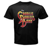 GULEMEI The Charlie Daniels Graphic Unisex 100% Cotton Short-Sleeve T-Shirts Black S