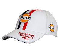 Gulf Grand Prix Originals 1970 - Gorra de béisbol vintage con tirantes en color blanco, Blanco, Talla única