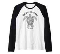 Gulf of Mexico Sea Turtles reptiles Gulf Of Mexico Turtle Camiseta Manga Raglan