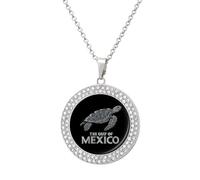 Gulf of Mexico Stay Salty Resistance - Collar con colgante de diamantes de moda para mujeres y hombres, plata y oro, talla única, Metal, No es una piedra preciosa