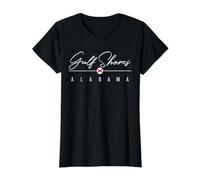 Gulf Shores Alabama (Alabama) Camiseta gráfica económica, Mujer, Negro, XL