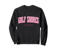 Gulf Shores Alabama Retro Rosa Sudadera
