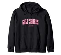 Gulf Shores Alabama Retro Rosa Sudadera con Capucha