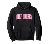 Gulf Shores Alabama Retro Rosa Sudadera con Capucha