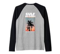 Gulf Shores - Alabama Summer Palm Vacaciones USA Camiseta Manga Raglan
