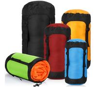 Gulfmew 5 Piezas 5L/10L/15L/20L/35L Saco de Dormir de Compresión para Acampar Bolsa de Compresión Resistente al Agua Bolsa de Compresión Peso Ligero para Equipo de Senderismo(Colores clásicos)