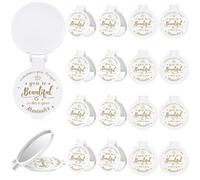 Gulfmew Espejo Compacto Inspirador de 2.76 Pulgadas a Granel, Espejo Redondo de Cristal para Maquillaje, Bolso Personal, Mini Espejo de Bolsillo, Regalo para Mujeres, niñas, compañeros de Trabajo