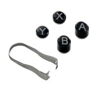 GuliKit - Tecla controladora, botones ABXY estilo interruptor para ES, KK3 y TT Series - Kit de repuesto fácil de bricolaje con herramienta de extracción de metal, color negro