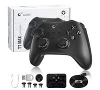 GuliKit TT Mando Inalámbrico para PC, Android, iOS, Switch 1/2, Joystick TMR, con Batería de 950 mAh, Función de Activación (Negro, TT MAX)