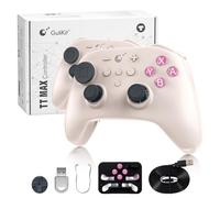 GuliKit TT Mando Inalámbrico para PC, Android, iOS, Switch 1/2, Joystick TMR, con Batería de 950 mAh, Función de Activación (Retro, TT PRO)