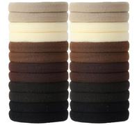 Gulili 120 piezas de fijación de pelo grueso para cabello grueso, cierres de nailon, cierres elásticos para el cabello, sujetadores indolores para mujer, sujetadores de tela para cola de caballo