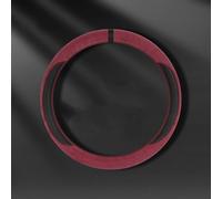 GULIMAXO Funda de Volante de Gamuza para Mercedes Benz SLC 2011-2020 R172, Perforación Láser Transpirable, Antideslizante para Volante O/D, Compatible con Calefacción Original,B-Red-A-Type O