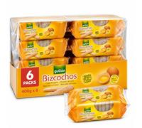Gullón Bizcochos Lady Fingers 400g x 6 Packs | Bizcochos Tradicionales con Huevo | Perfectos para Tiramisú, Postres y Café