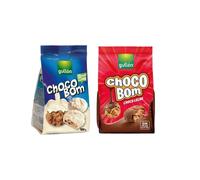Gullón Choco Bom Blanco y chocolate con Leche - Galletas de Chocolate Crujientes con pepitas de chocolate - Caja de 12 Unidades de 100 gr