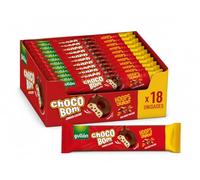 Gullón Choco Bom Hoops Crunchy Pack 18 Unidades x 128 g | Bizcocho con Chocolate y Arroz Inflado | Snack Dulce Individual para Meriendas y Lunch Box