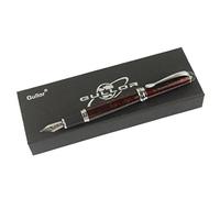 Gullor 750 normal punta pluma fuente con la caja original de la pluma fuente y el cartucho de tinta de 5 colores - Hazy Red