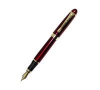 Gullor Jinhao x450 - Pluma estilográfica, color azul, en diseño enroscado y dorado, color rojo oscuro