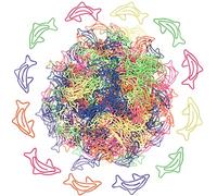 Gullor Lindos clips de papel en forma de tiburón, clips de notas, marcadores en forma, 100 piezas