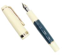 Gullor Mini pluma estilográfica con ribete dorado, bolígrafo de bolsillo acrílico, verde oscuro, punta extrafina (0,38 mm)